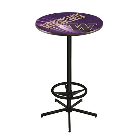 Holland Bar Stool Co 42" Black Washington Pub Table, 28" dia. Top L216B4228WashUn-D2
